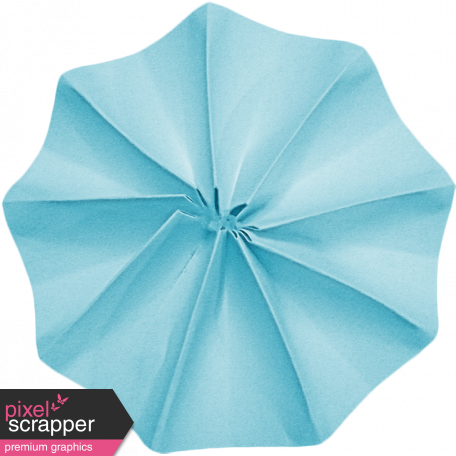 Lil Monster - Blue Accordian Paper Flower