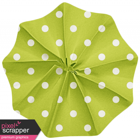 Lil Monster - Green Polkadot Accordian Paper Flower