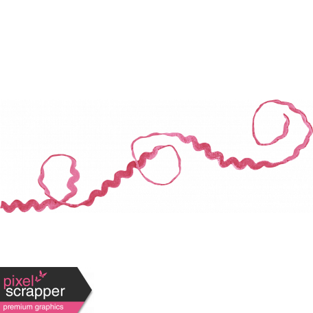 Pink Velvet Ricrac Ribbons Kit - Curly Ricrac Ribbon