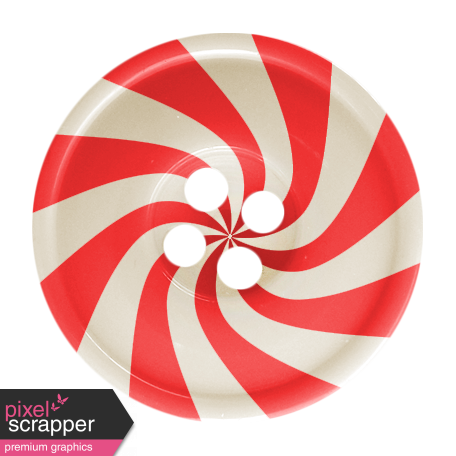 Christmas In July - Red Peppermint Button