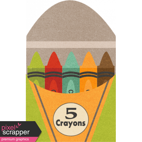 School Fun - Box Of Crayons Sticker