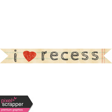 School Fun - Word Art - I Love Recess 