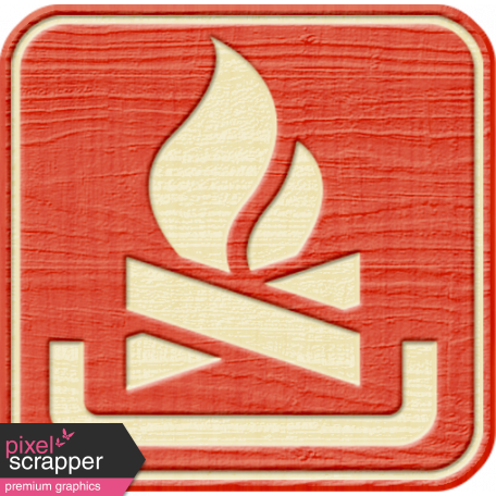 Outdoor Adventures - Recreational Icon Woodchips - Campfire