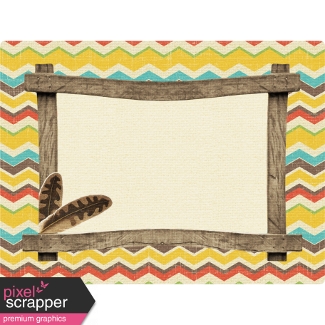 Outdoor Adventures - Journal Card - Wood Frame Indian Pattern