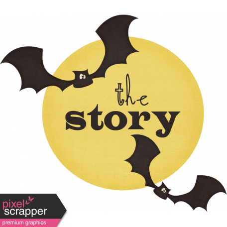 Spookalicious - Wordart - The Story - Blacks & Yellow