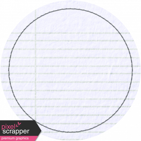 Notebook Paper Circle with Stitching