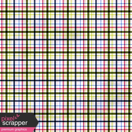 Plaid Paper 11 - Pink & Navy