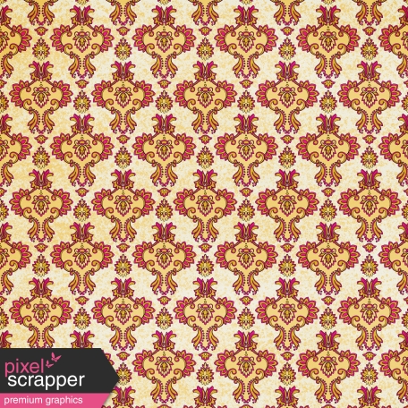 Damask Paper - Yellow & Pink 2