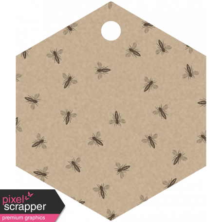 Bee Hexagon Tag