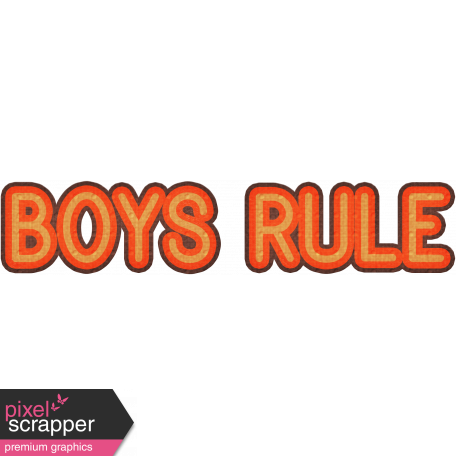 Boys Rule - Dino Word Art