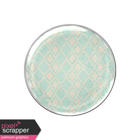 Malaysia Plastic Brad - Teal & Cream Diamonds