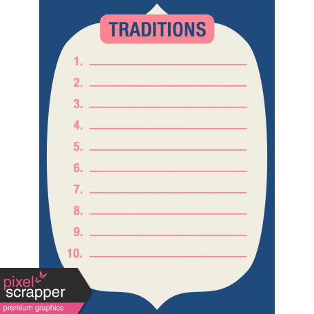 Thanksgiving Journal Card - Traditions