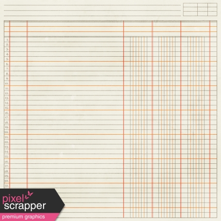 Notebook Paper 11 - Orange & Brown