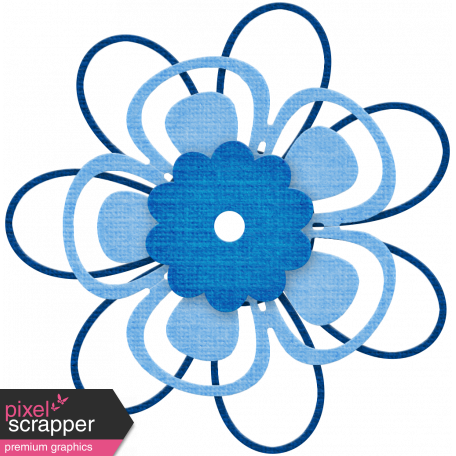 Egypt Flowers - Blue Looped Paper
