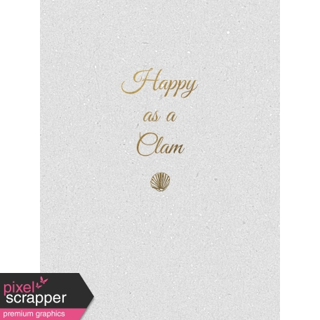 Happy Clam - Golden Ocean Journal Card