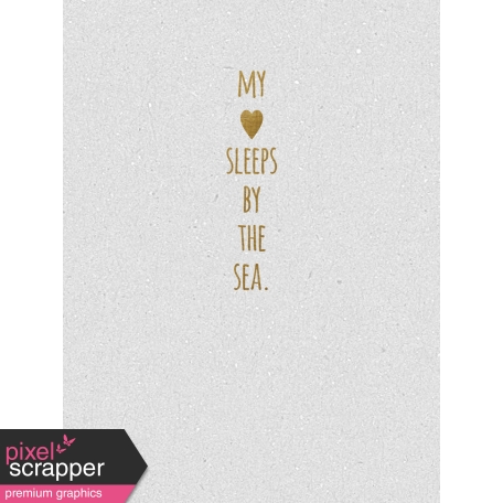 My Heart Sleeps By The Sea - Golden Ocean Journal Card