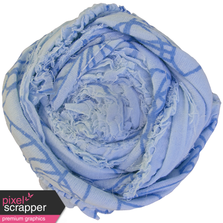 Coastal Fabric Flower - Blue