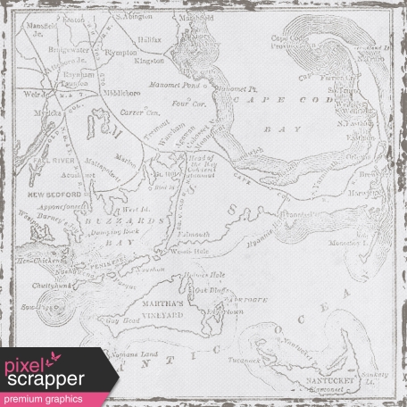 Coastal - Cape Cod Map Paper