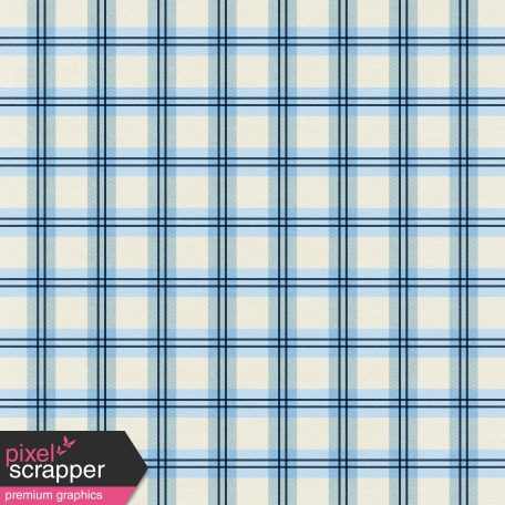 At The Farm - Plaid Paper - Blue & Off-White