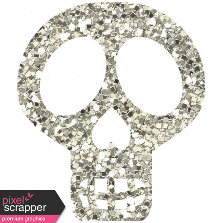 White Glitter Skull - Mexico graphic by Marisa Lerin | DigitalScrapbook