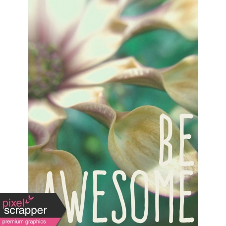 Garden Party Journal Cards - Be Awesome Journal Card