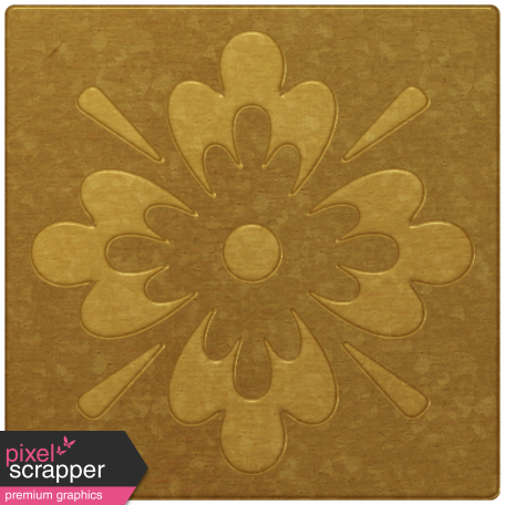 Arabia Gold Square Flower