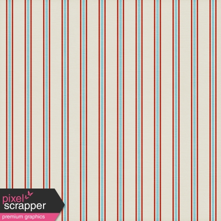 Stripes 05 - Red & Aqua