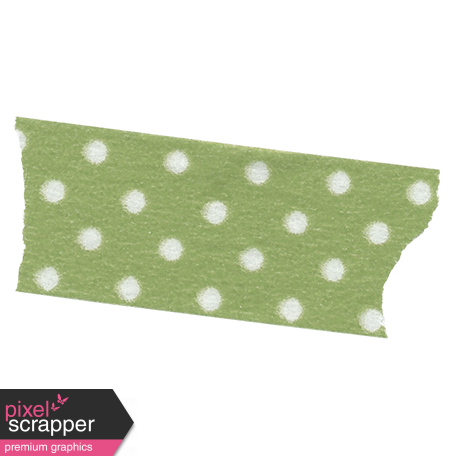 Stripe Dots Grid Washi Tape 13mm (P) - Greens