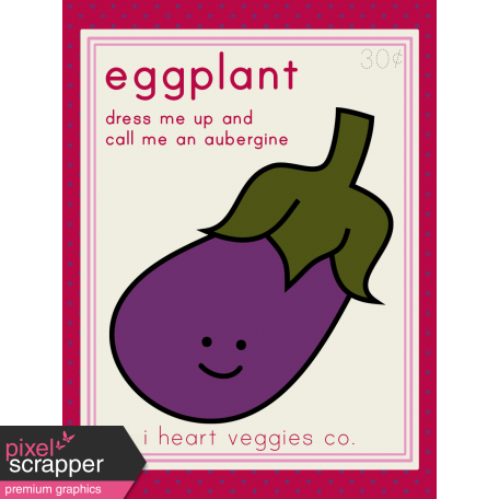 The Veggie Patch Cards Kit - Eggplant