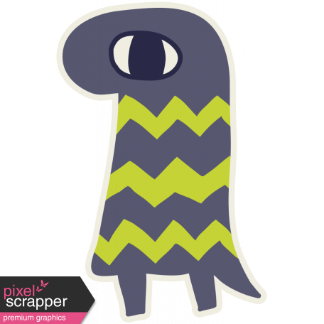 Kawaii Halloween Monster 001 Chevron