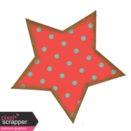 Coral Polka Dot Star