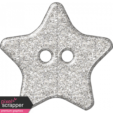 Plastic Glitter Star - White