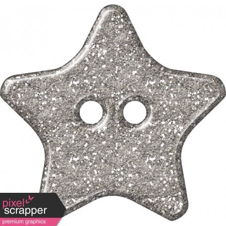 Plastic Glitter Star - Silver