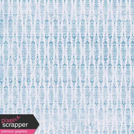 Damask 25 Paper - Blue & White