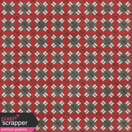 Argyle 04 Paper - Red & Gray