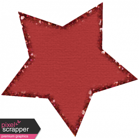 Red Glitter Star