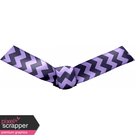 Knotted Bow - Purple Chevron 