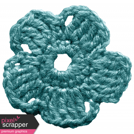 Frozen Crochet Flower - Aqua