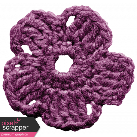 The Best Is Yet To Come - Purple Crocheted Flower