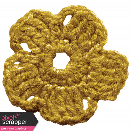 The Best Is Yet To Come - Gold Crocheted Flower