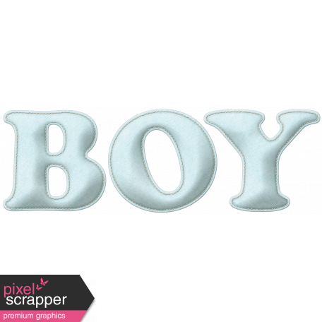Oh Baby Baby - Felt Boy Word Art 