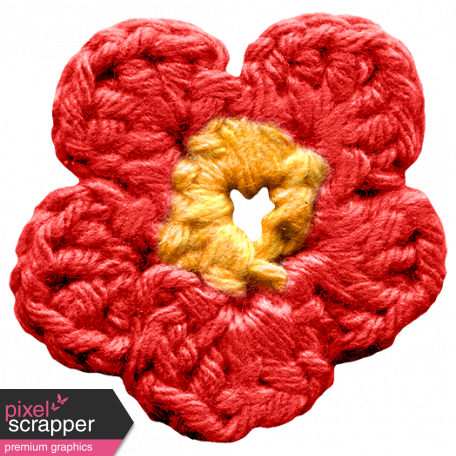 Arrgh! - Red Crochet Flower