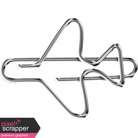 Metal Paper Clips - Airplane