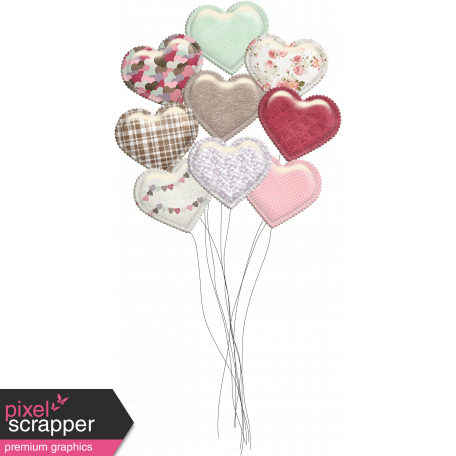 Be Mine - Shadowed Glossy Heart Balloon Bouquet