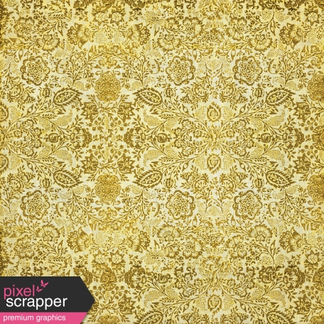 Mustard Floral Fabric Paper