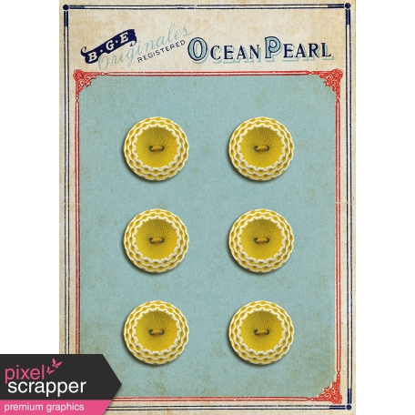 Quilted With Love - Vintage Yellow Button Card