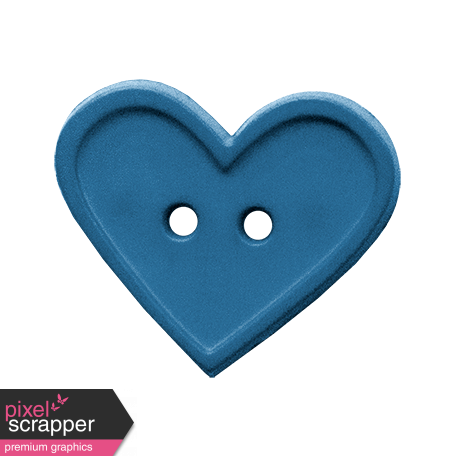 Quilted With Love - Blue Heart Button