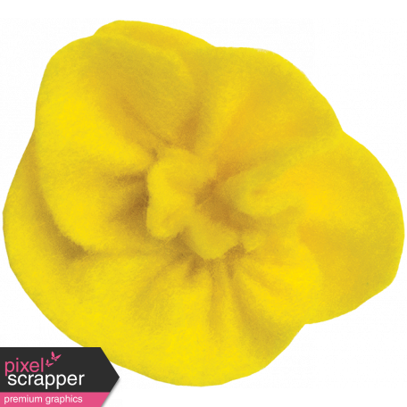 Yellow Felt Flower 03