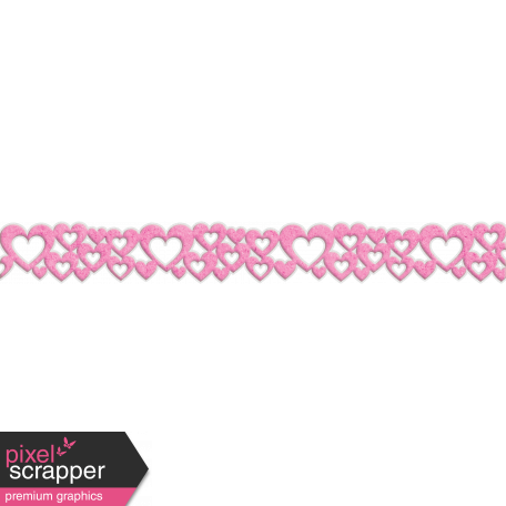 Earth Day - Pink Heart Sticker Border