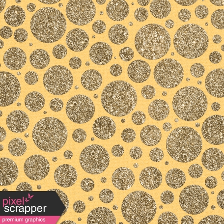 Yellow Glitter Circles Paper